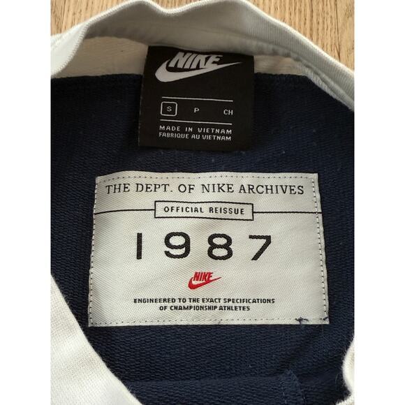(S/M) Nike NSW Reissue French Terry Crewneck Midnight Navy RARE - Picture 11 of 12